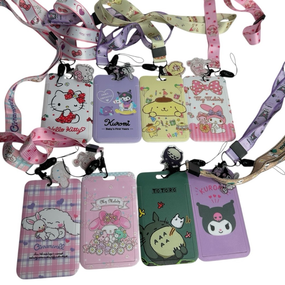 Sanrio Hello Kitty and Friends ID Badge Holder Keychain with Lanyard and Charm - Picture 4 of 12